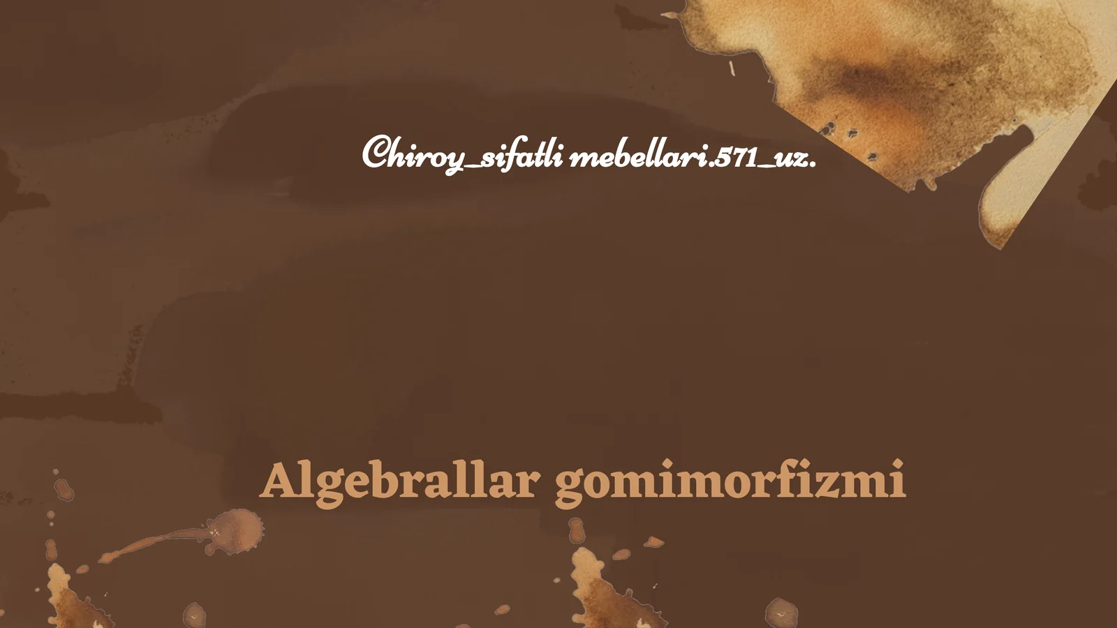 Algebrallar gomimorfizmi