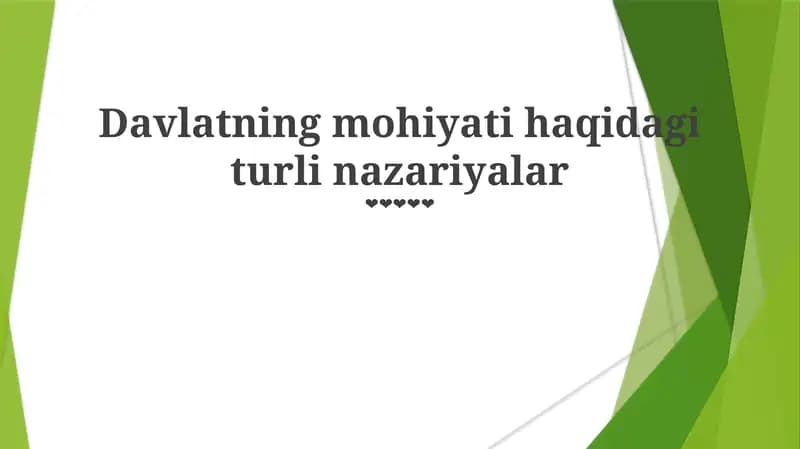 Davlatning mohiyati haqidagi turli nazariyalar