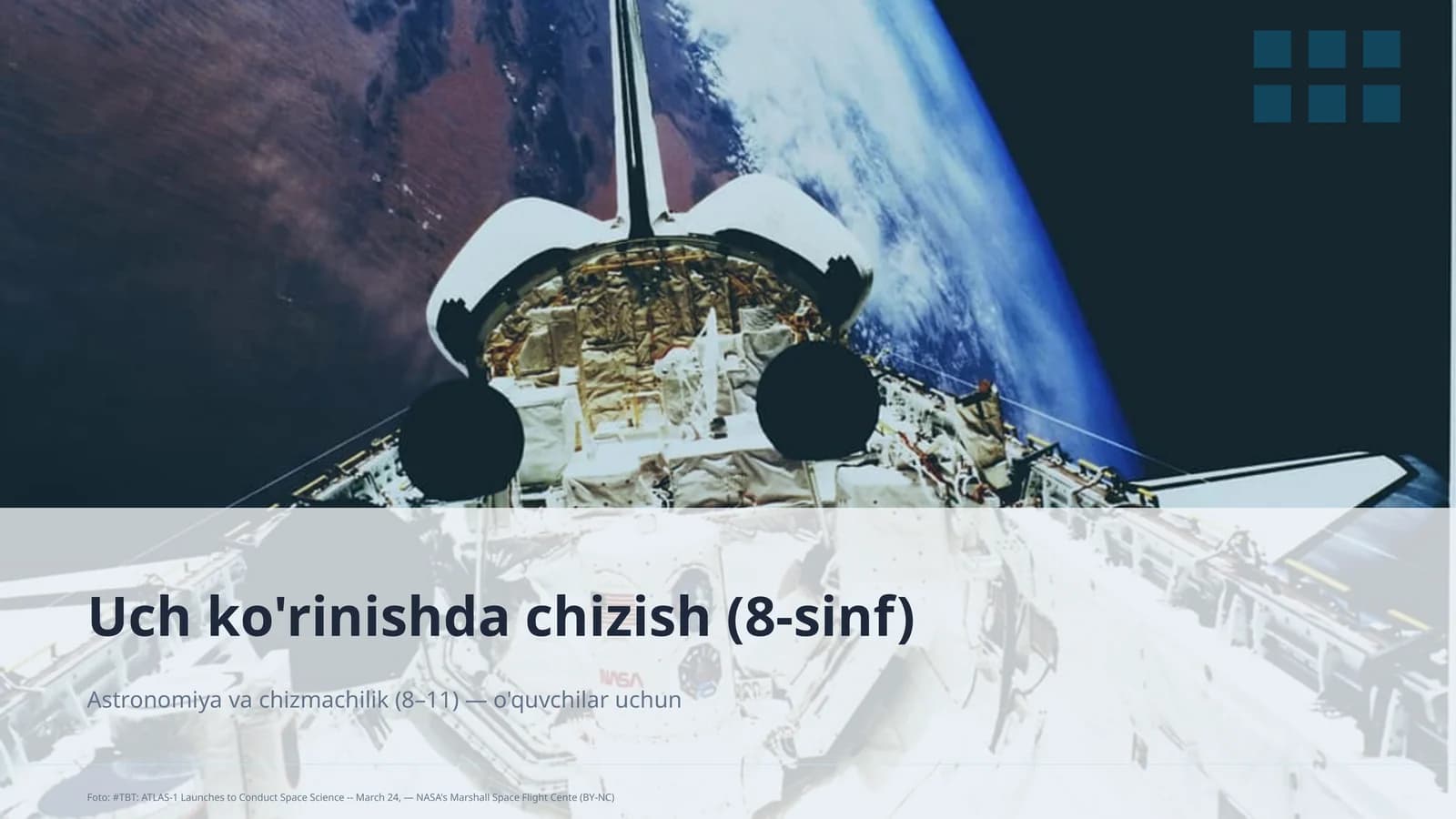 Uch ko'rinishda chizish (8-sinf)
