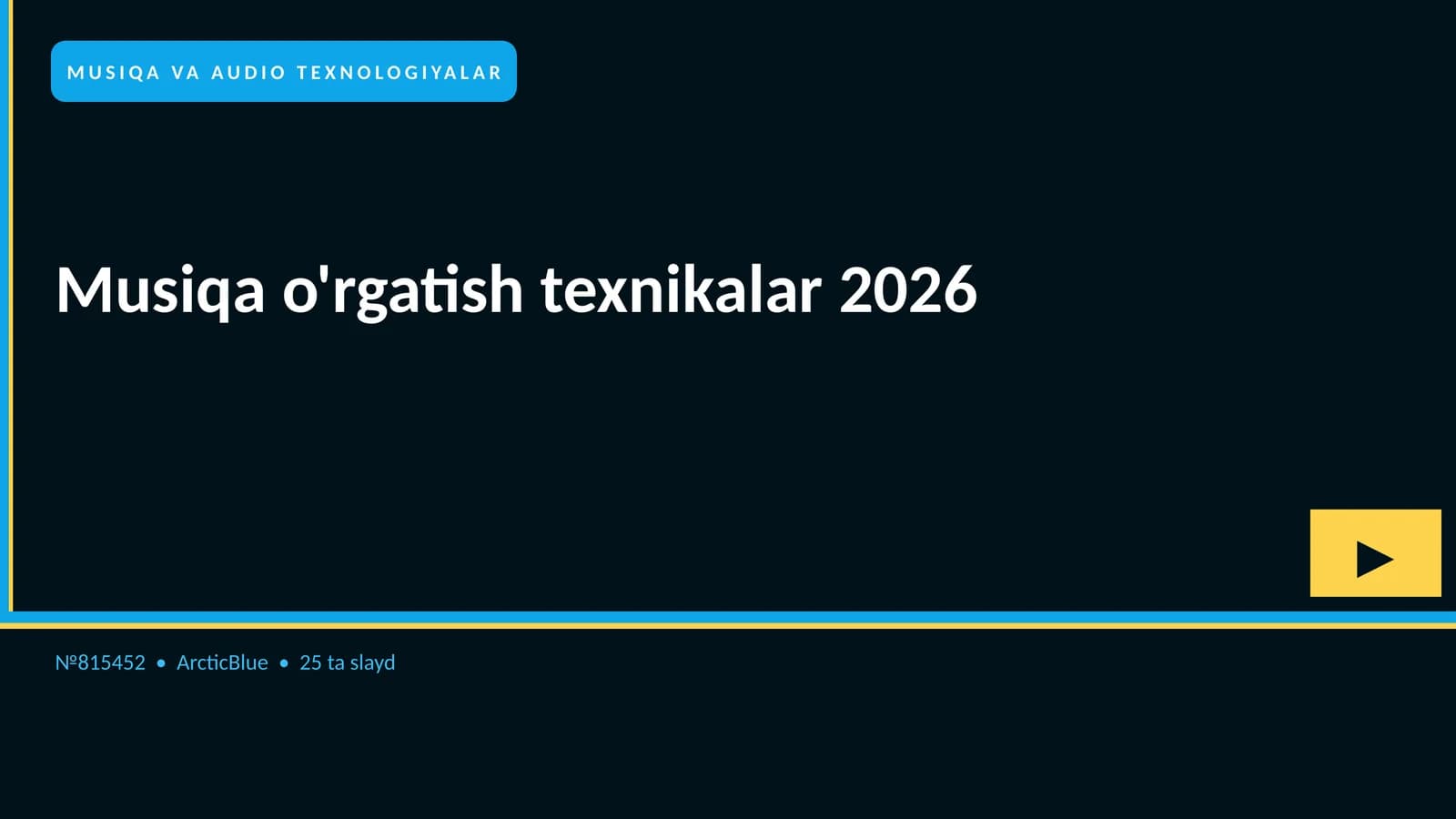 Musiqa o'rgatish texnikalar 2026