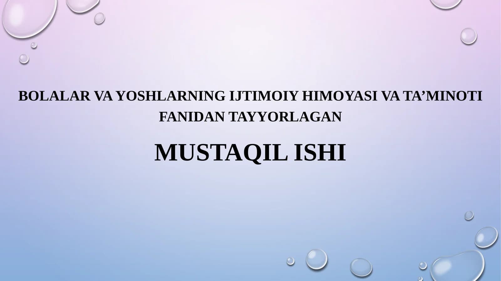 Xavf ostida bo‘lgan oilalar va bolalar bilan tibbiy va psixologik ish