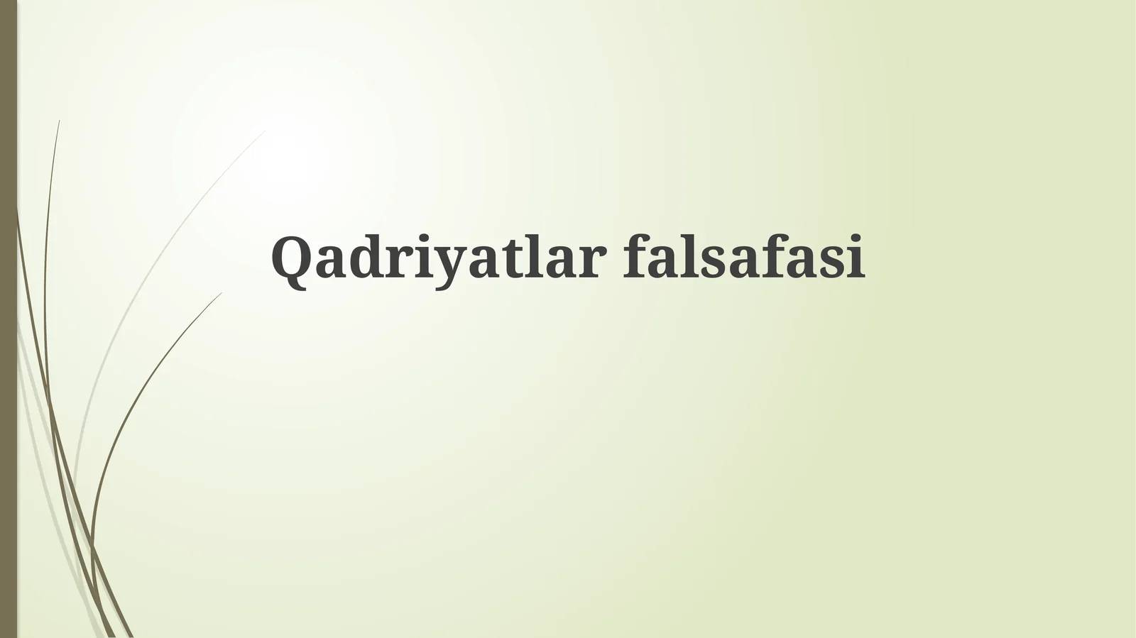 Qadriyatlar falsafasi