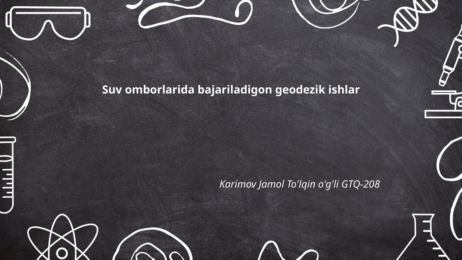 Geodezik ishlar haqida
