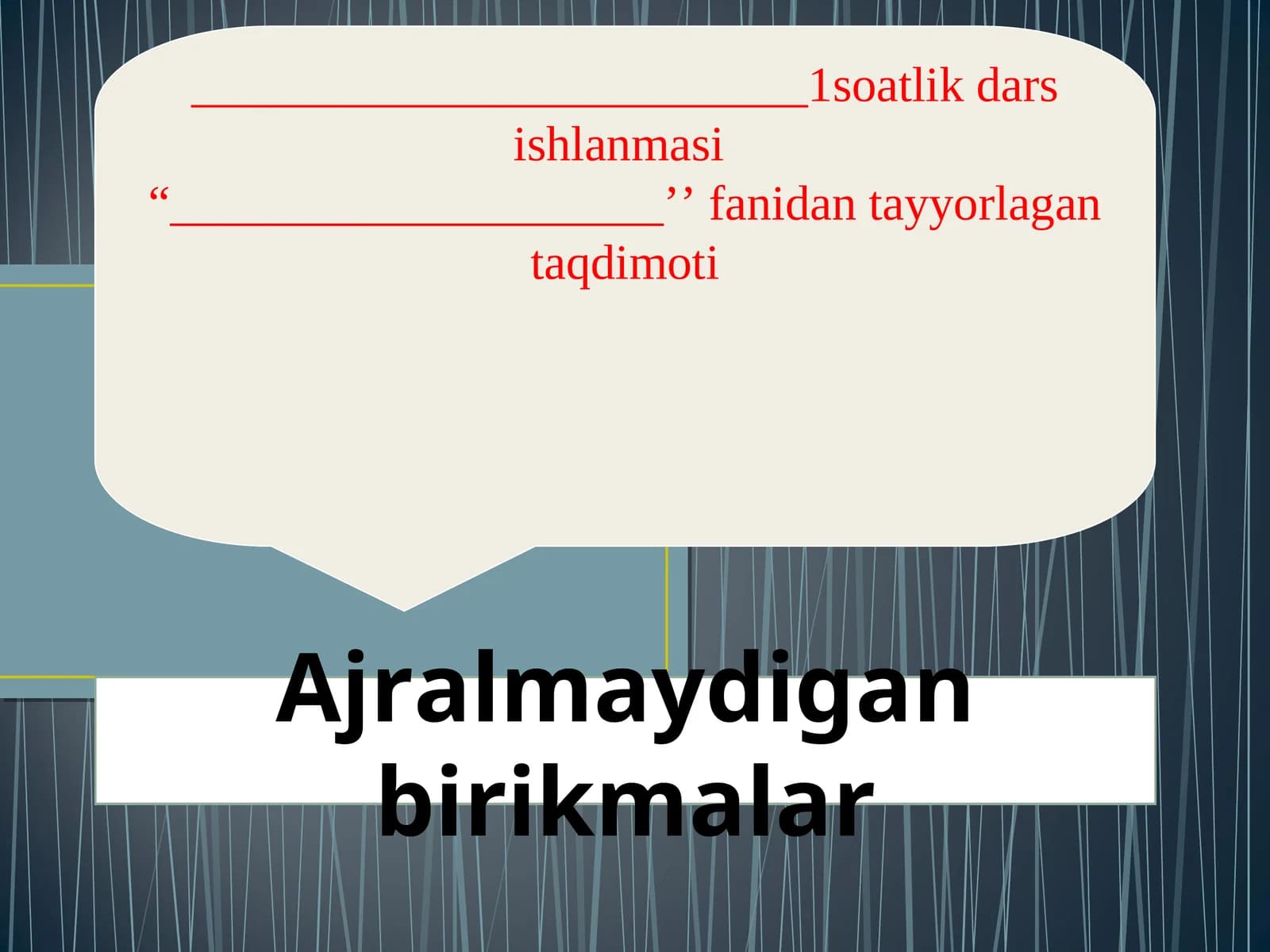 Ajralmaydigan birikmalar.ppt Chizmachilik