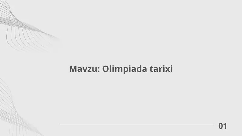 Olimpiada tarixi