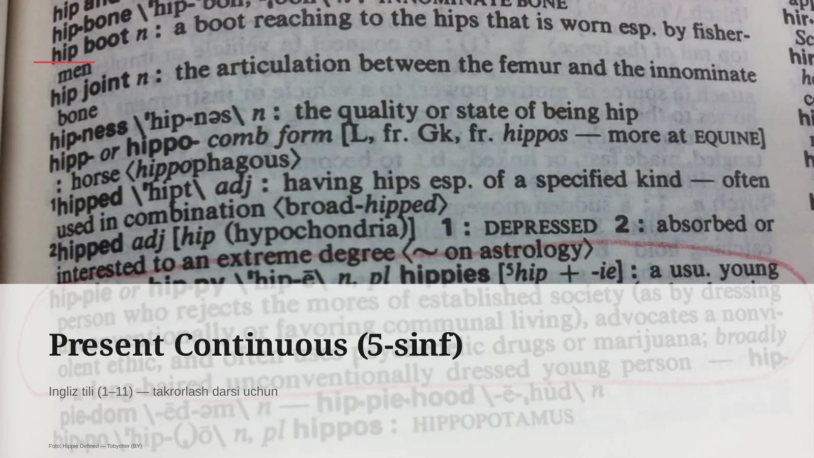 Present Continuous (5-sinf)