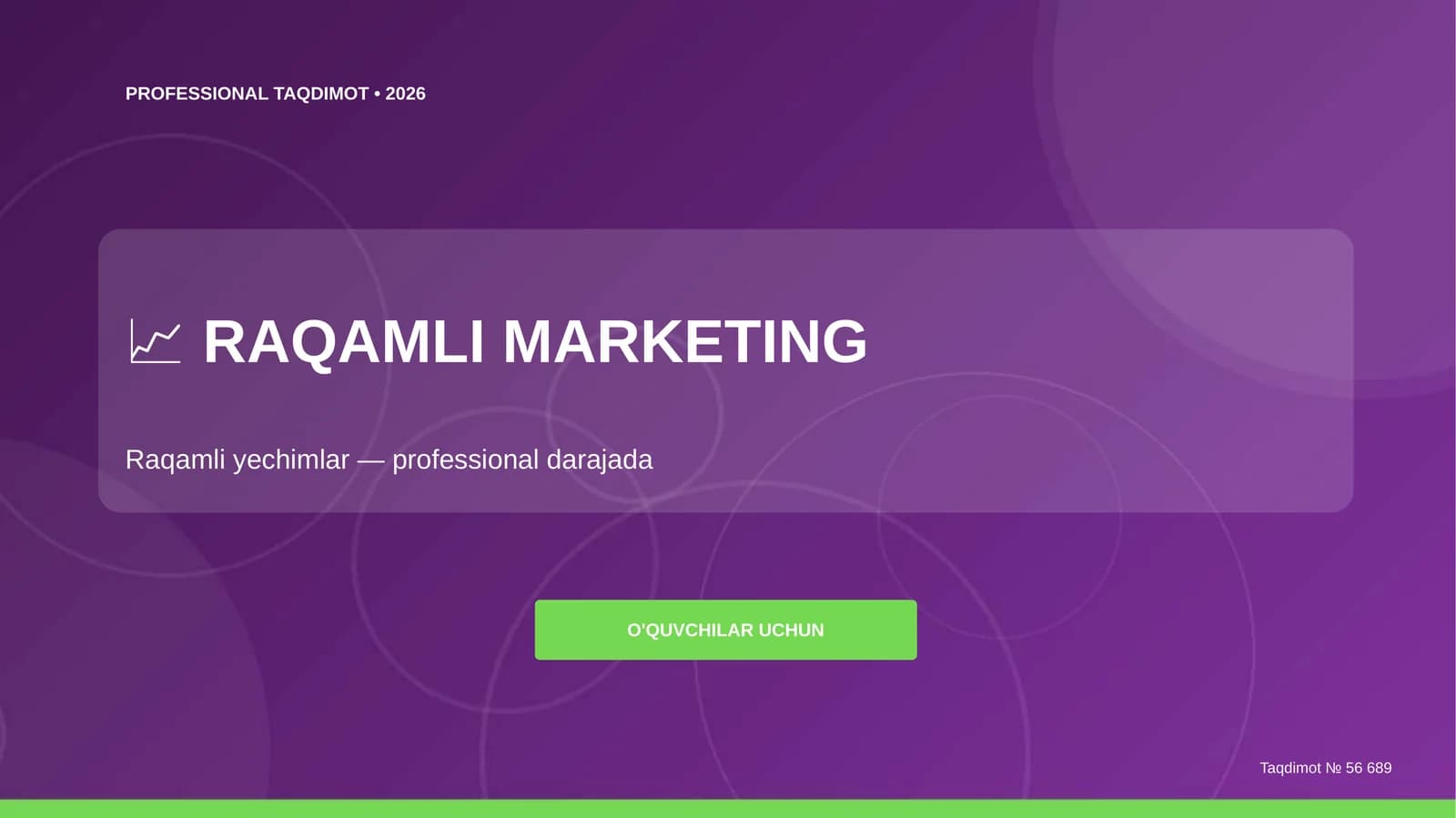 RAQAMLI MARKETING - Taqdimot