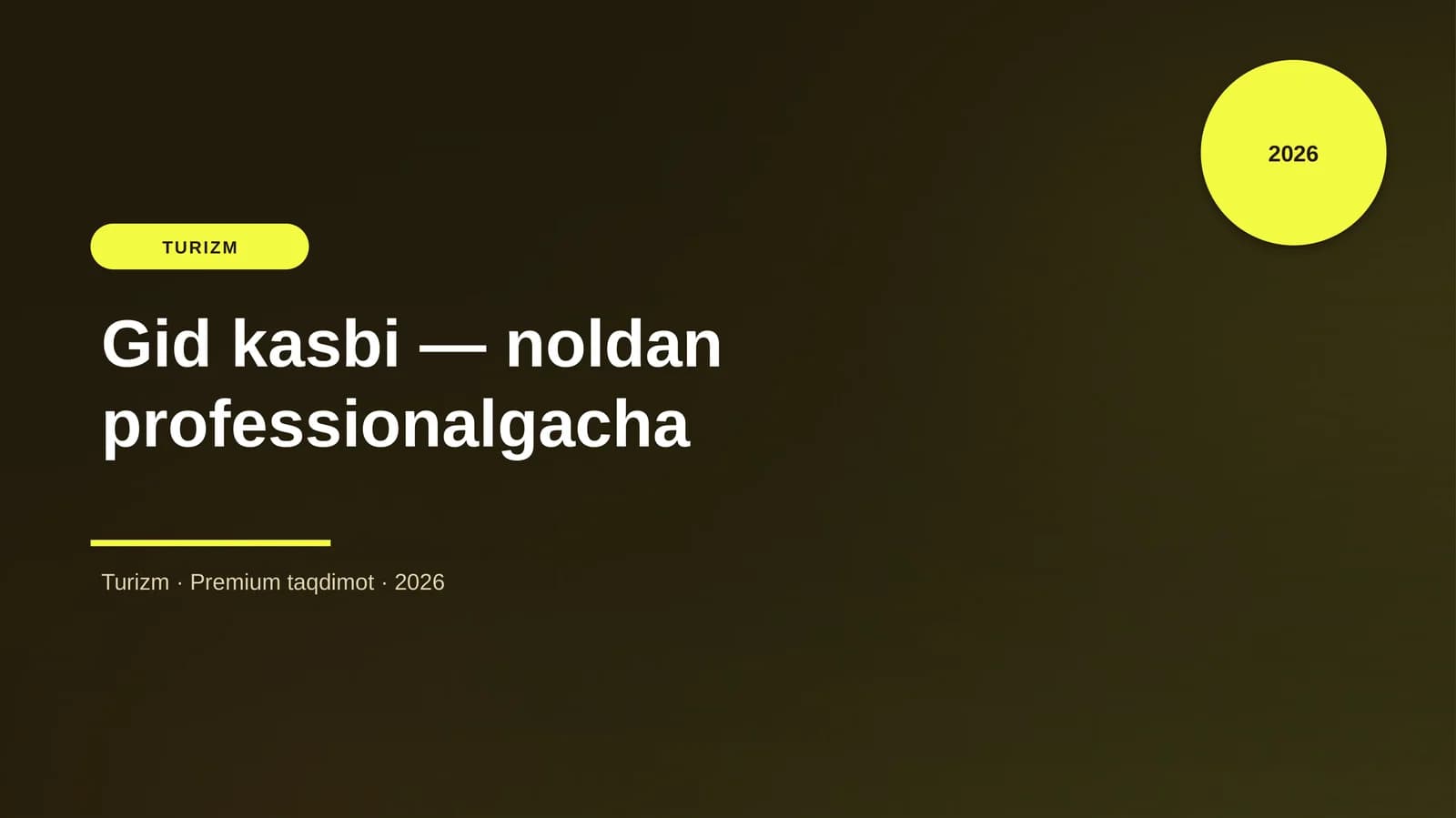 Gid kasbi — noldan professionalgacha