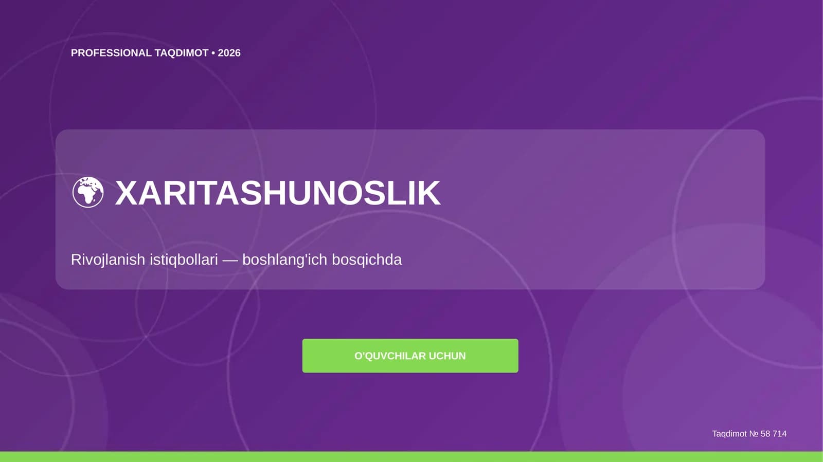 Xaritashunoslik - Professional Taqdimot