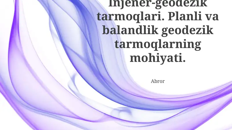 Geodezik Tarmoqlar
