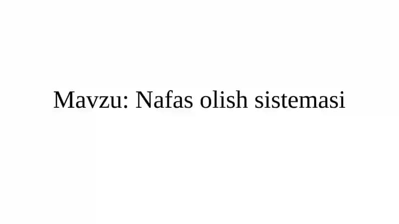 Nafasolishsistemasi