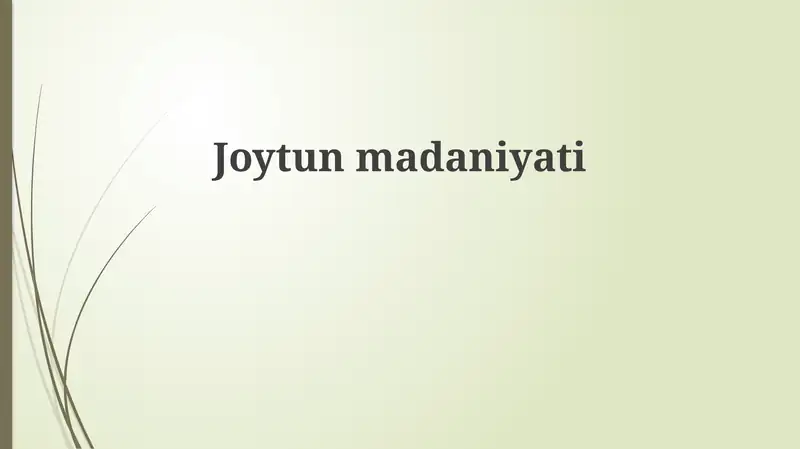 Joytun madaniyati