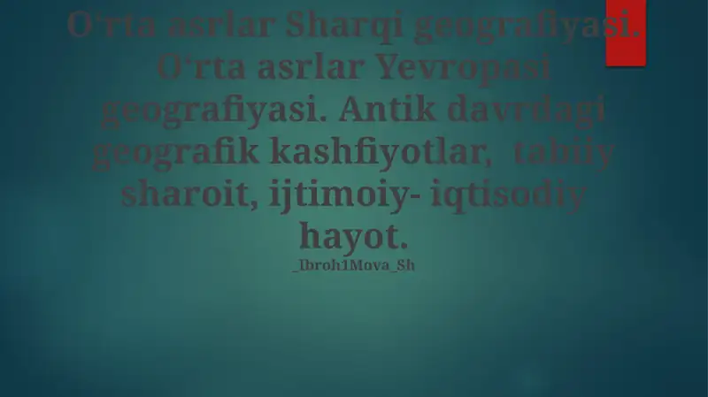 O'rta Sharq geografiyasi