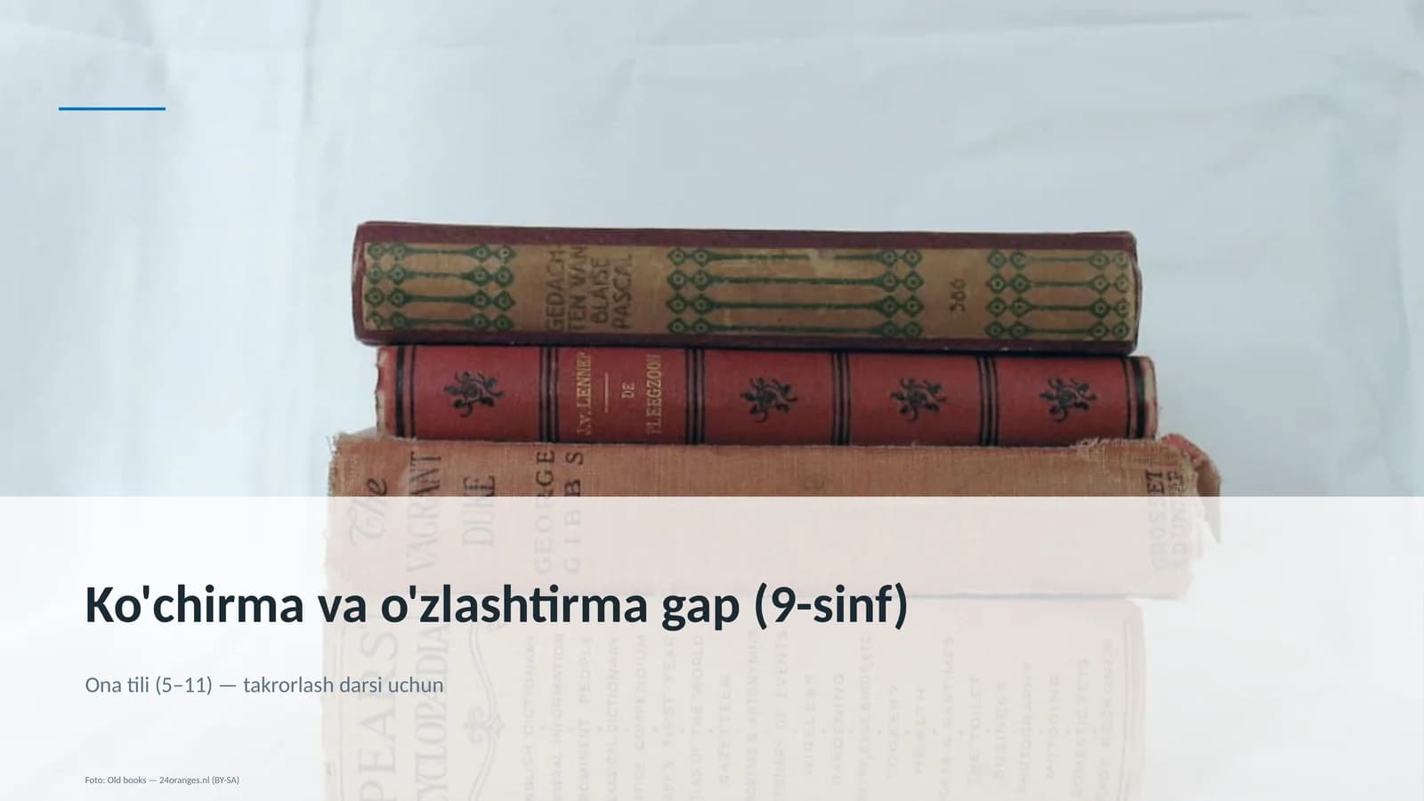 Ko'chirma va o'zlashtirma gap (9-sinf)