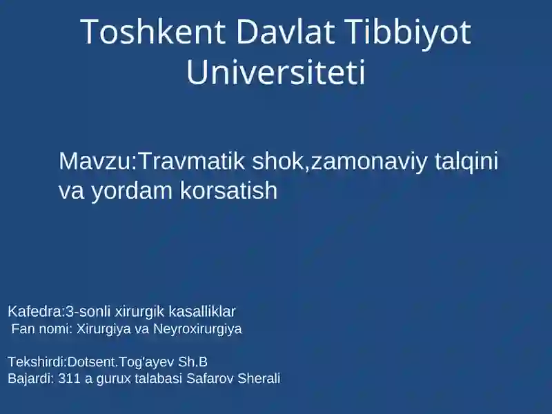 Travmatik shok