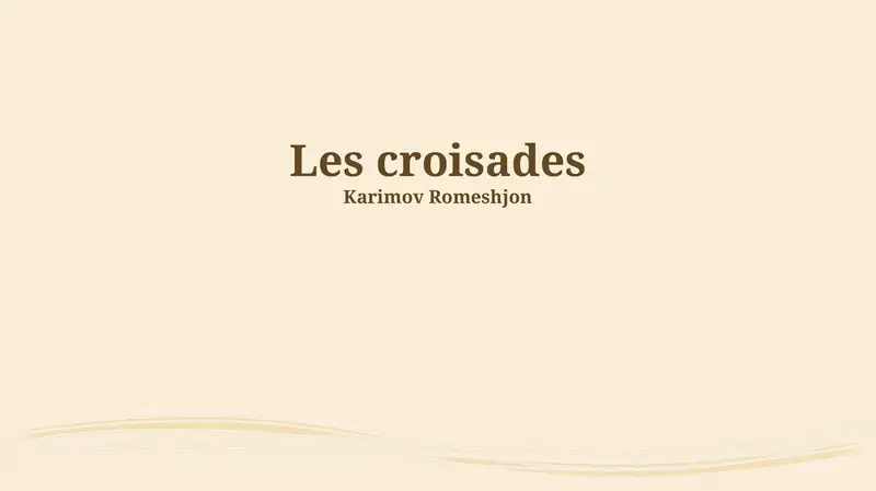 Les croisades