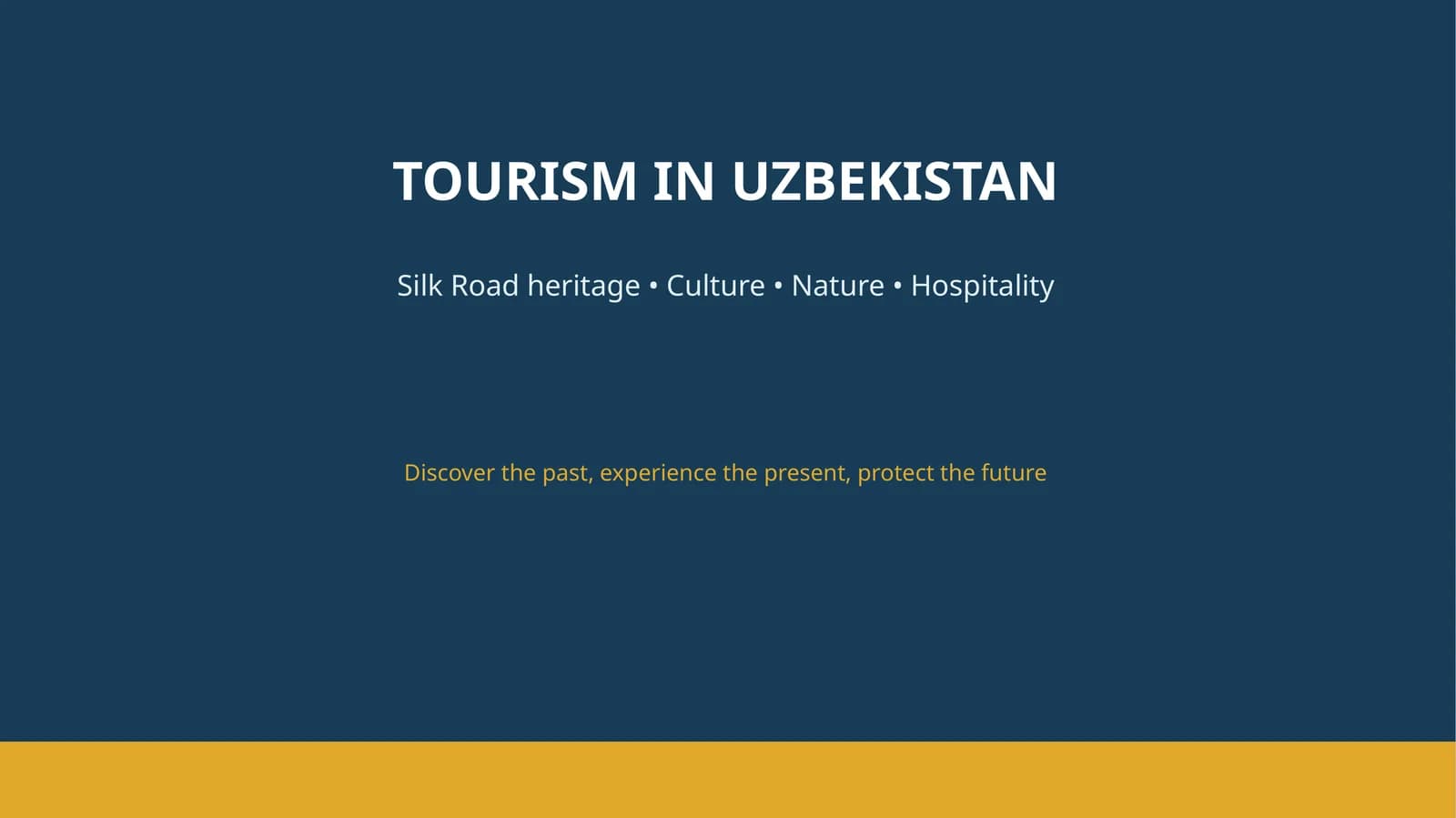 TOURISM IN UZBEKISTAN
