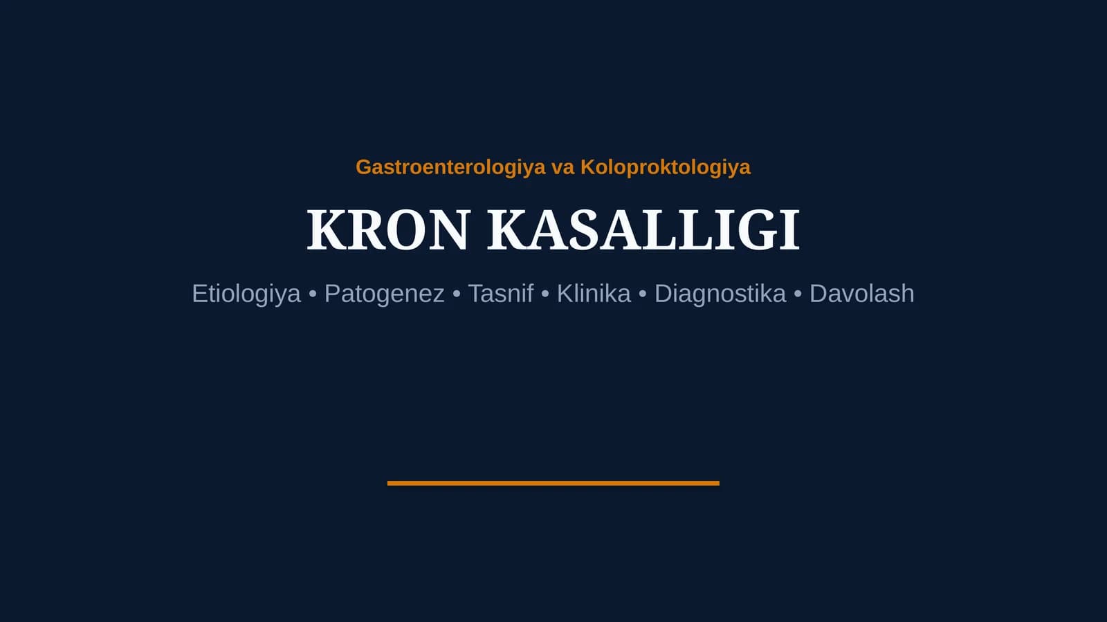 Kron kasalligi — Etiologiya, patogenez, klinika, diagnostika va davolash | 15 slayd