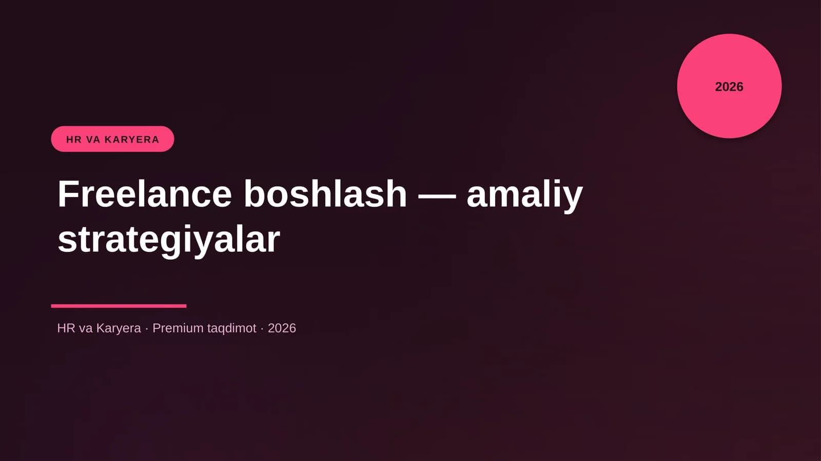 Freelance boshlash — amaliy strategiyalar