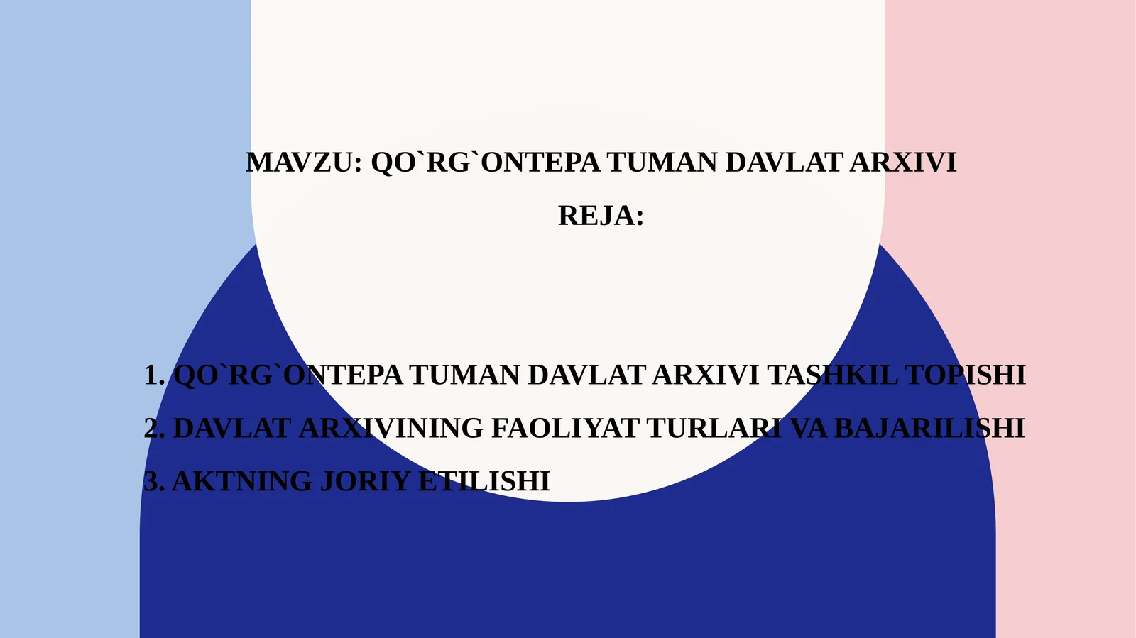 Qo`rg`ontepa tuman davlat arxivi