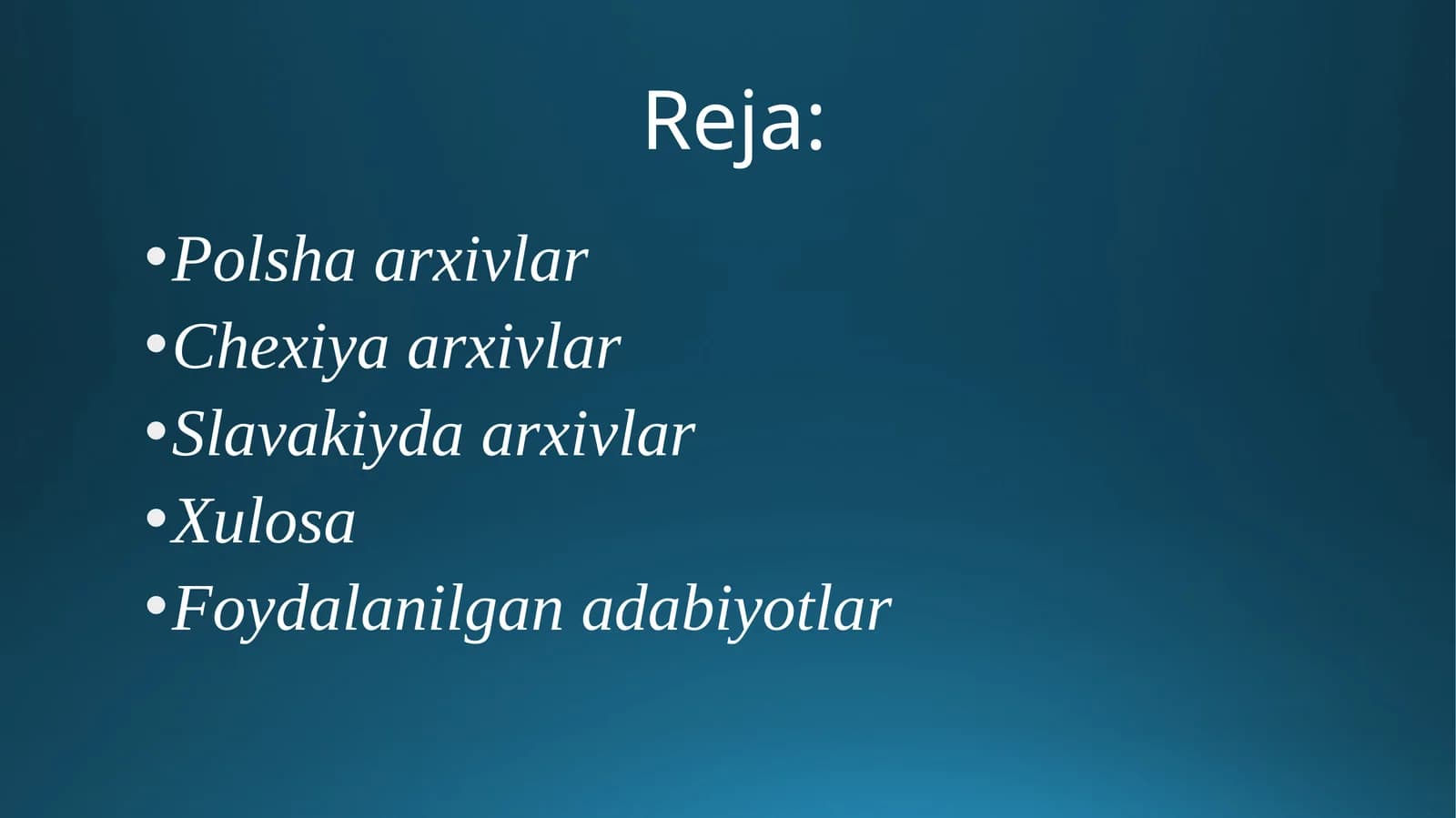 Polsha Chexiya Slavakiyda arxivlar