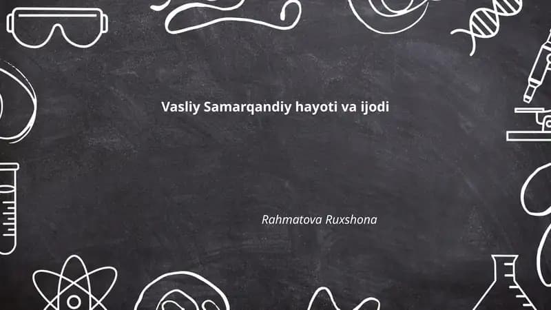 Samarqandiy hayoti va ijodi