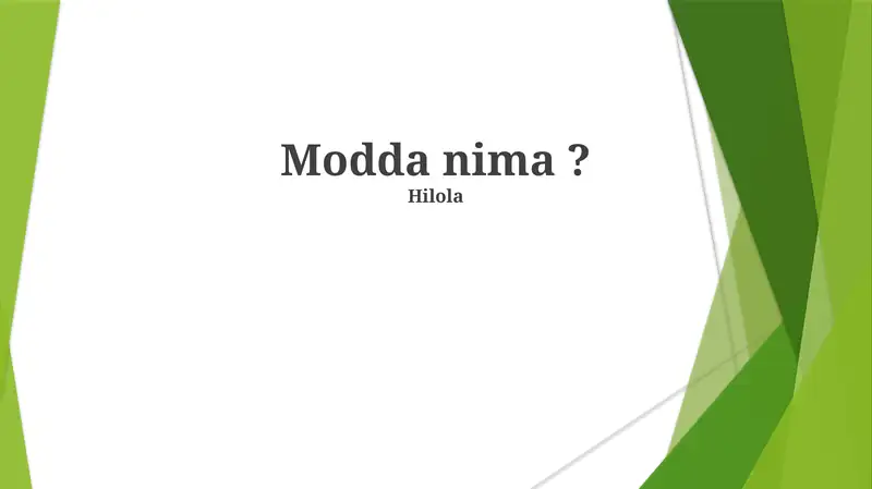 Modda nima?