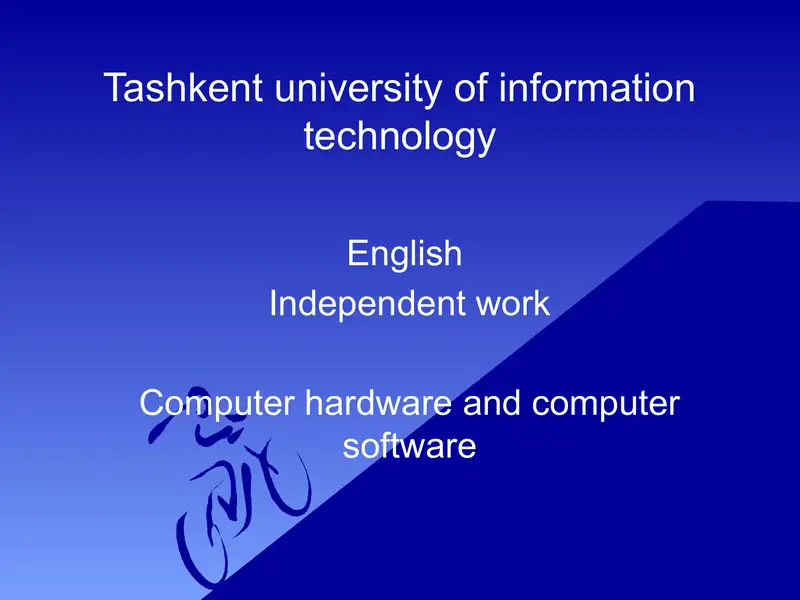Ingliz tilida taqdimot