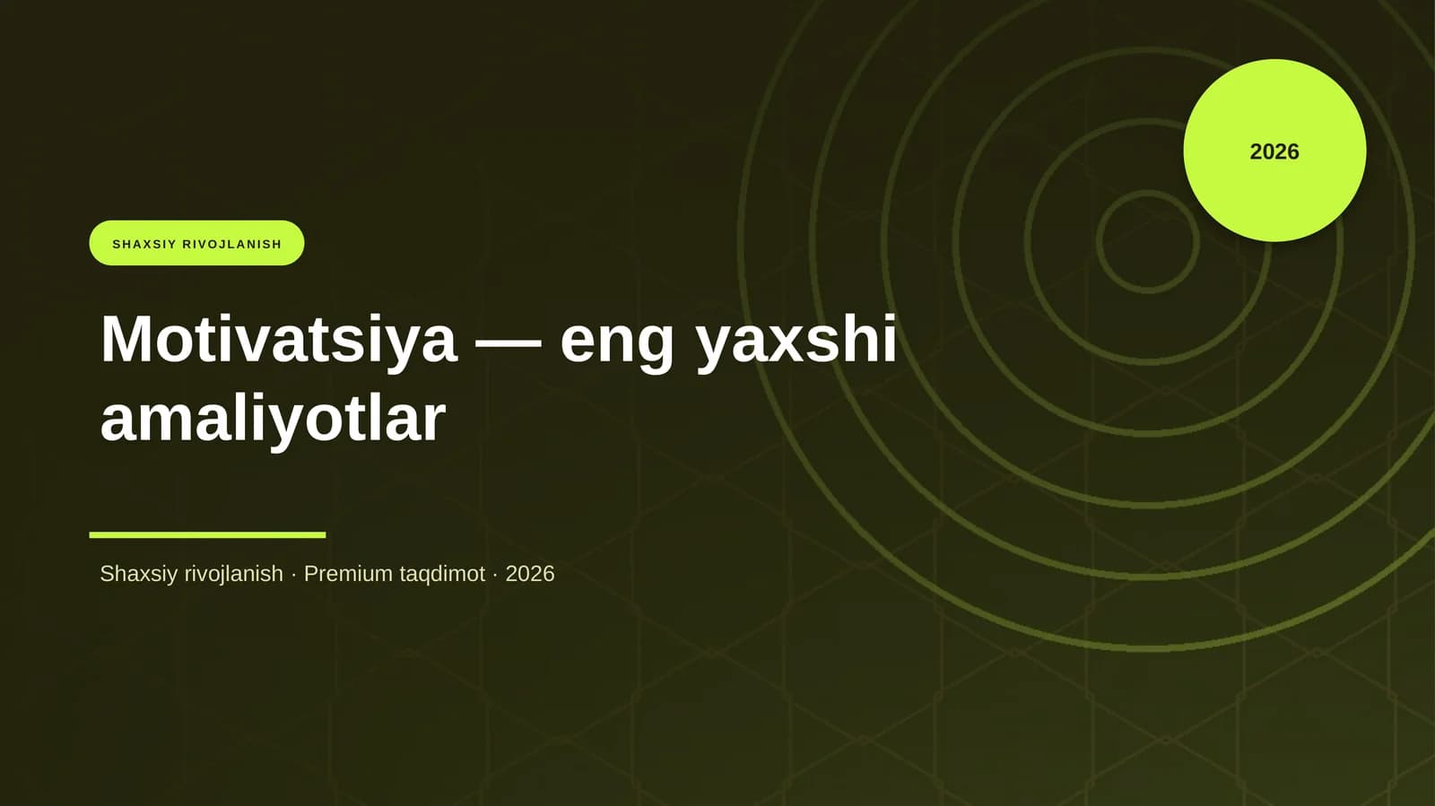 Motivatsiya — eng yaxshi amaliyotlar