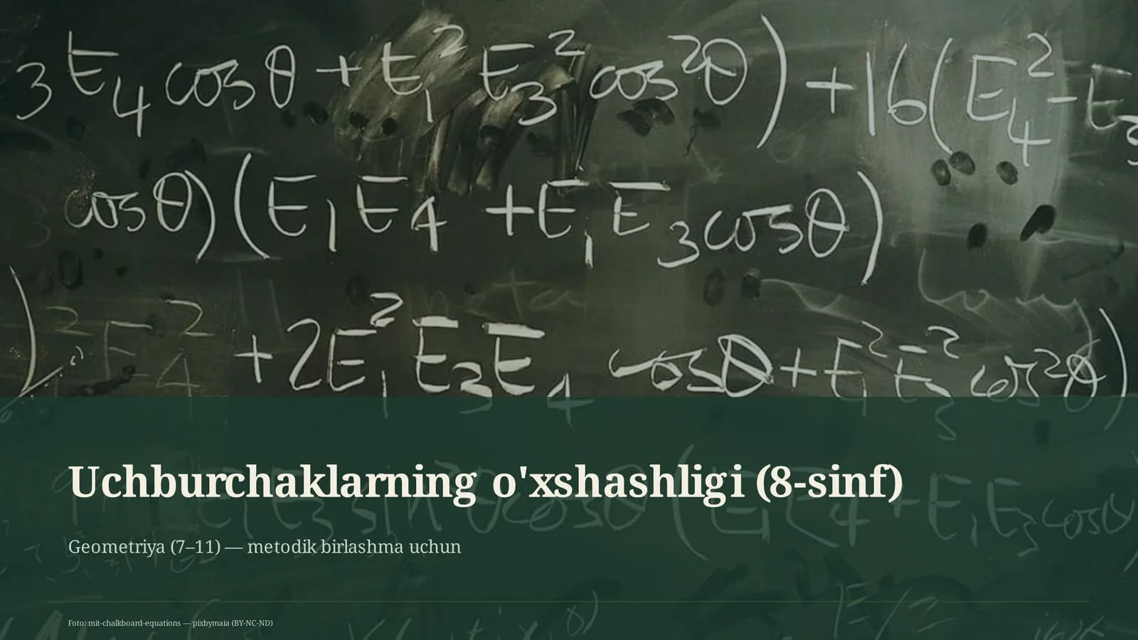 uchburchaklarning oxshashligi 8 sinf 120