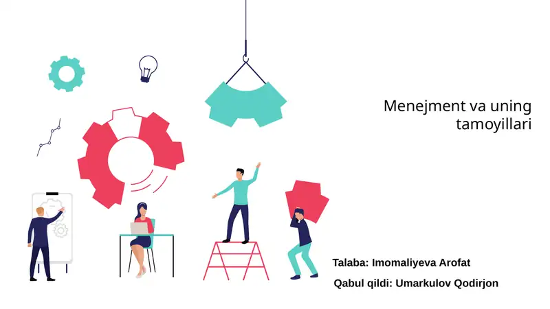 Menejment va uning tamoyillari