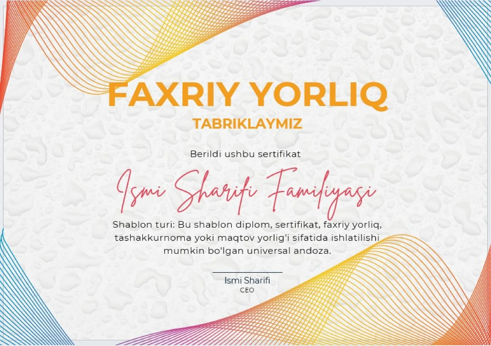 FAXRIY YORLIQ