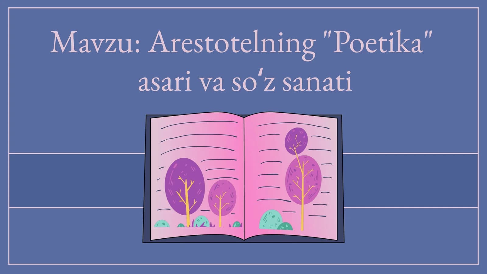 Arestotelning "Poetika"  asari va soʻz sanati