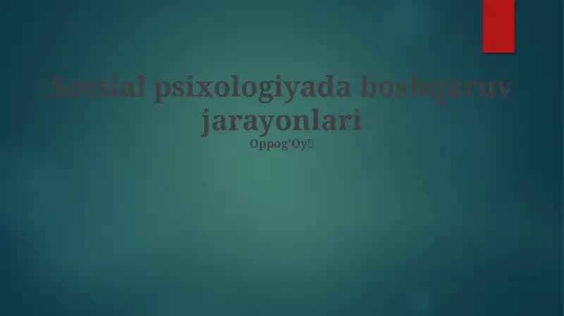 Rahbarlik va Motivatsiya