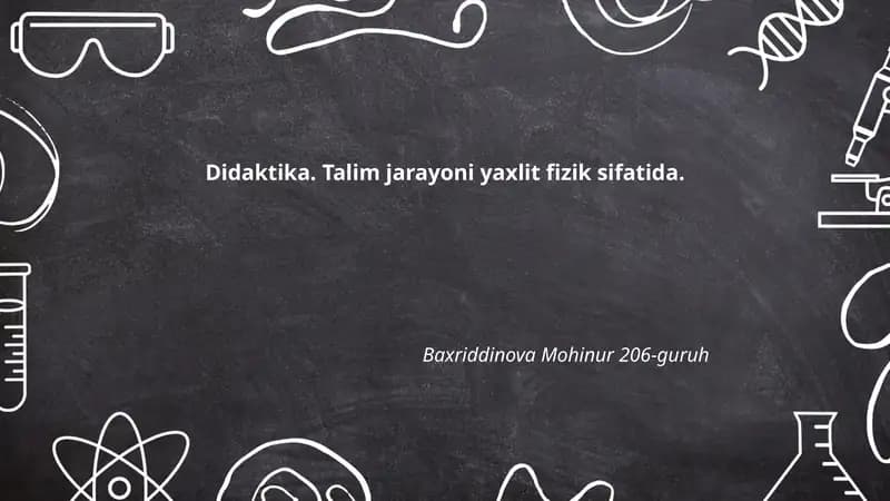 O'quv jarayonini tashkil etish prinsiplari