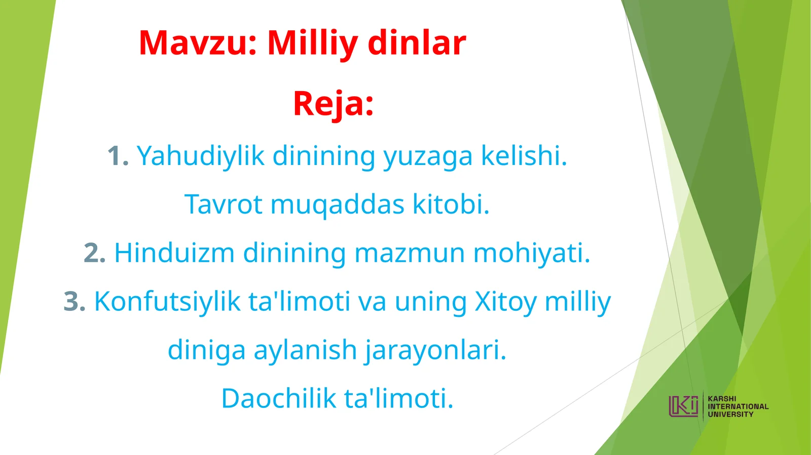 Milliy dinlar