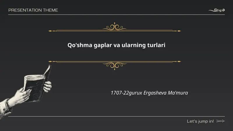 Qo'shma gaplar va ularning turlari