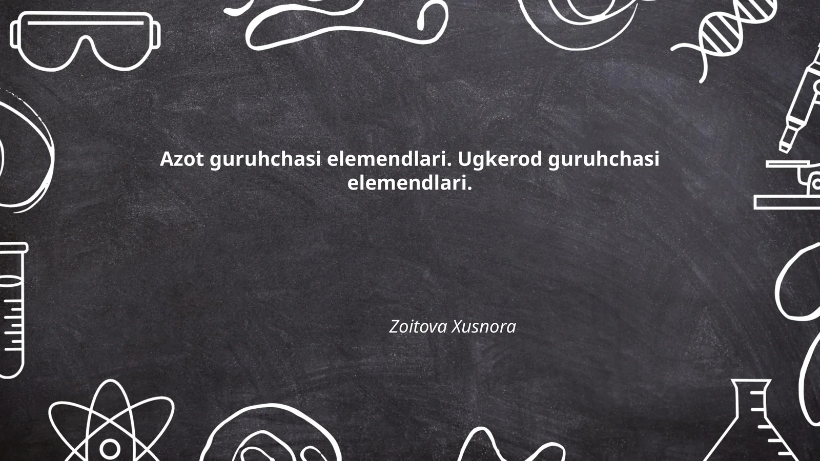 Azot Guruhchasi Elementlari