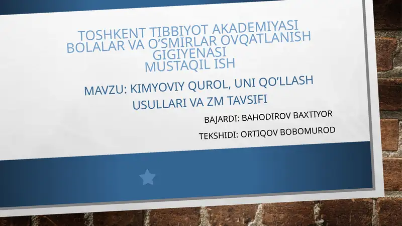 Kimyoviy Qurol