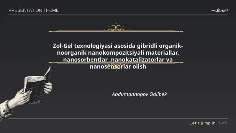 Zol-Gel texnologiyasi