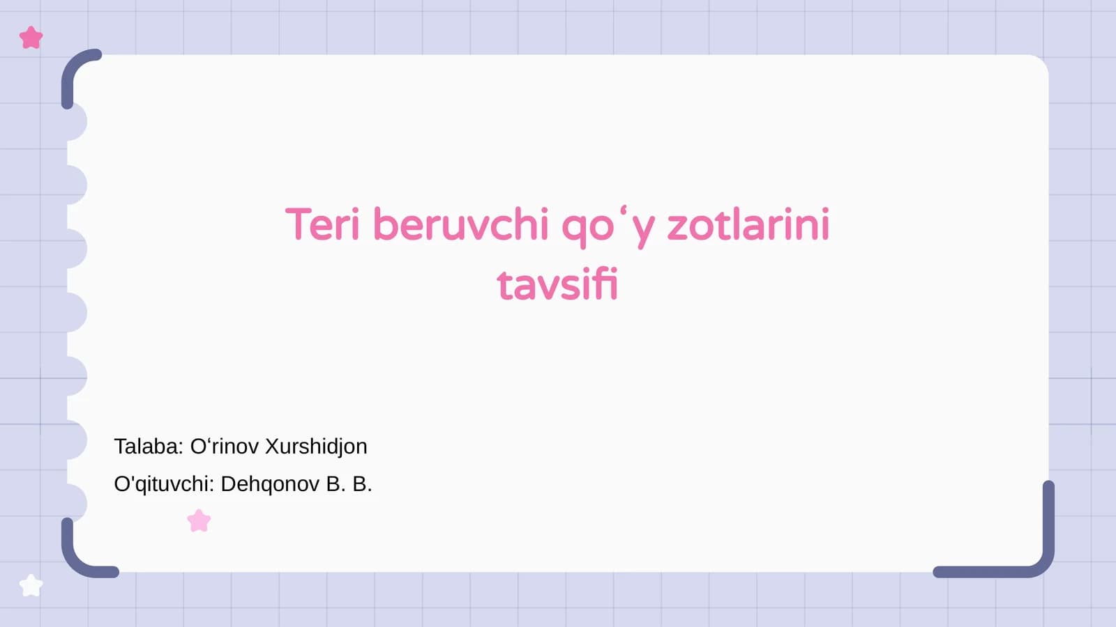 Teri beruvchi qoʻy zotlarini tavsifi
