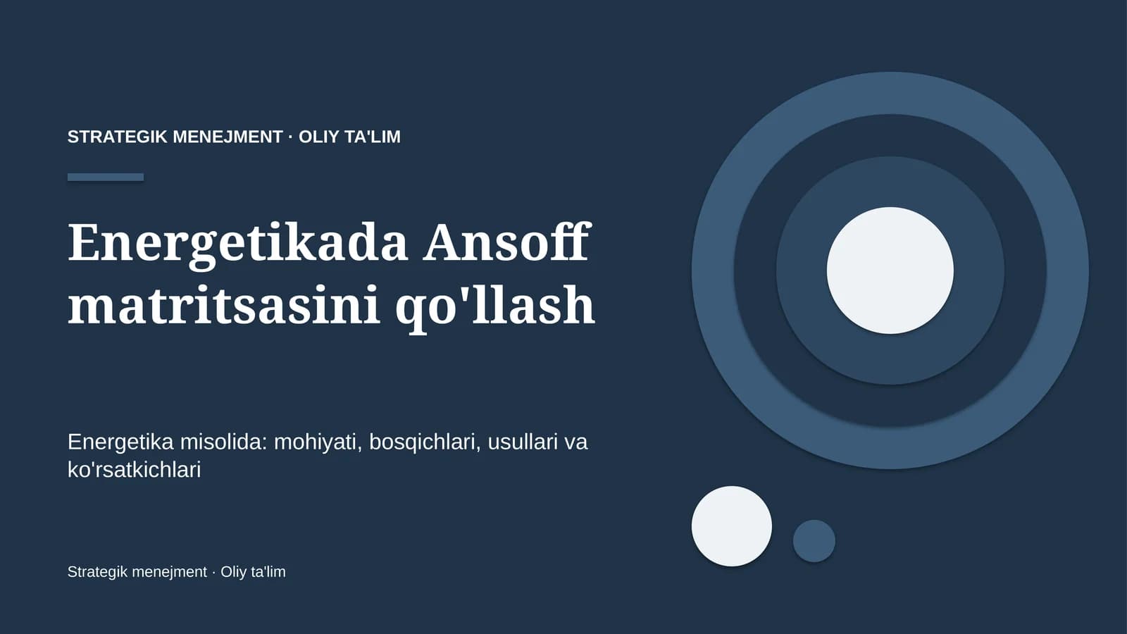 energetikada ansoff matritsasini qo'llash 8083