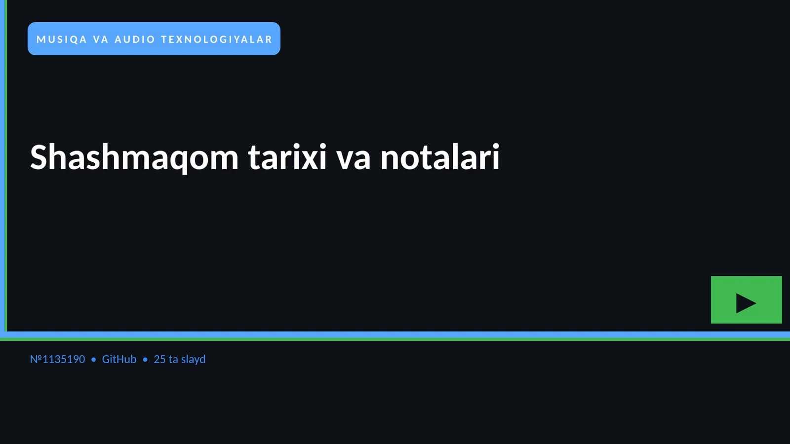 Shashmaqom tarixi va notalari