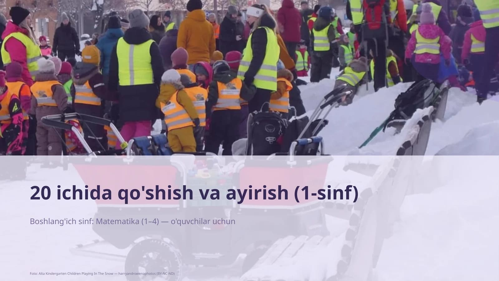 20 ichida qo'shish va ayirish (1-sinf)
