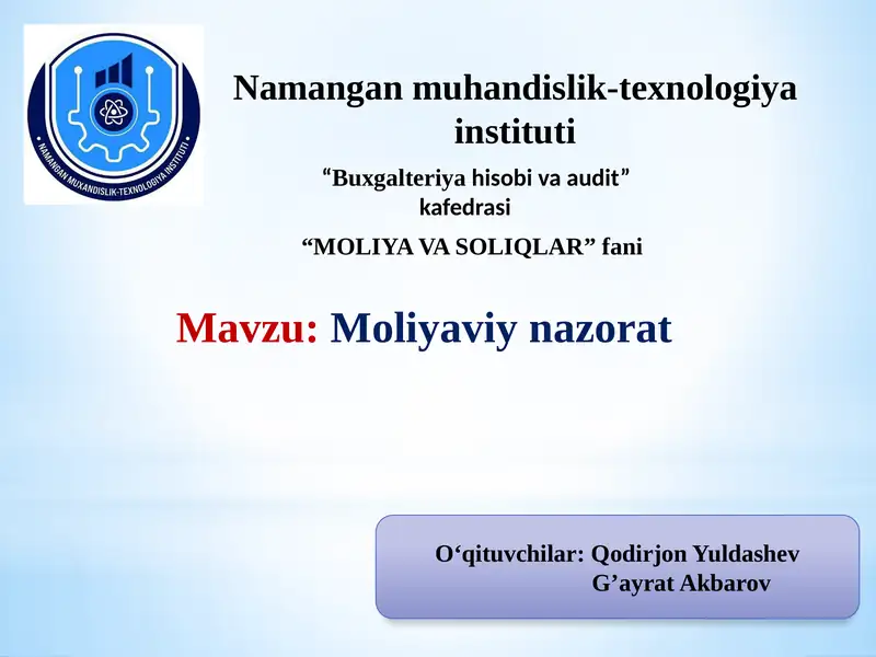 Moliyaviy nazorat