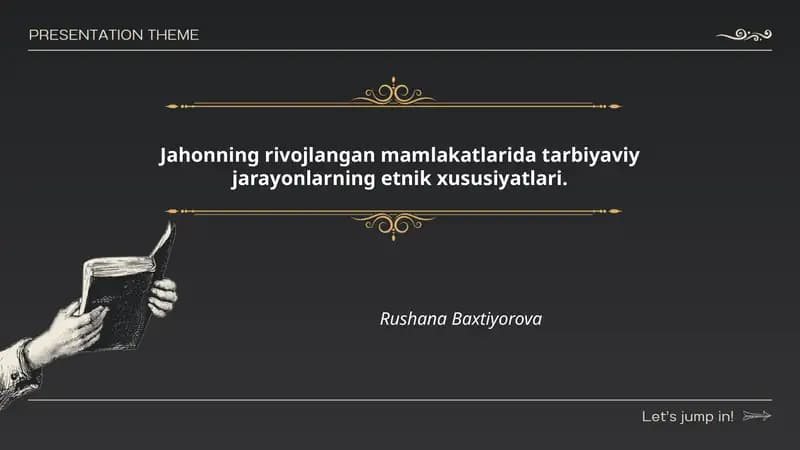 Rivojlangan mamlakatlarda etnik xususiyatlari