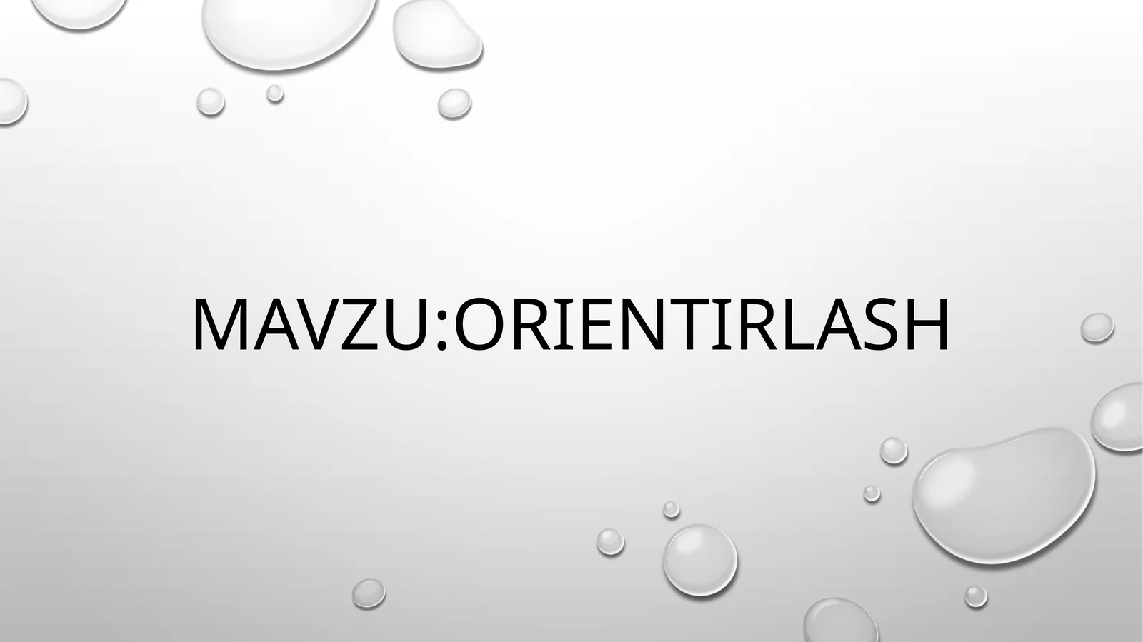 Orientirlash