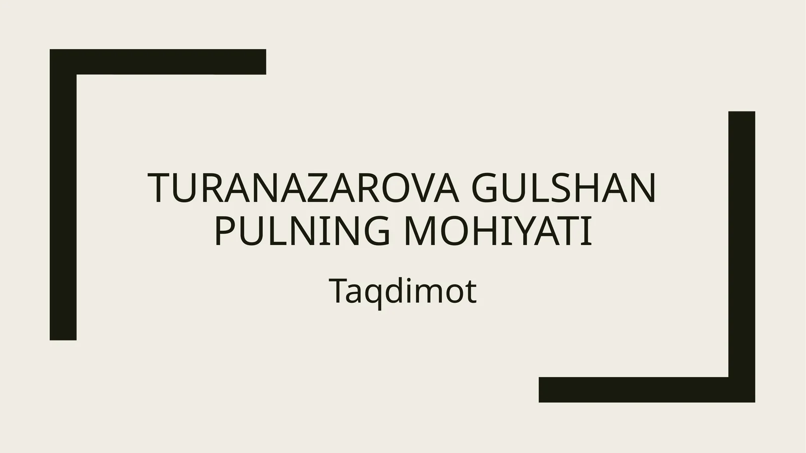 Pulning mohiyati