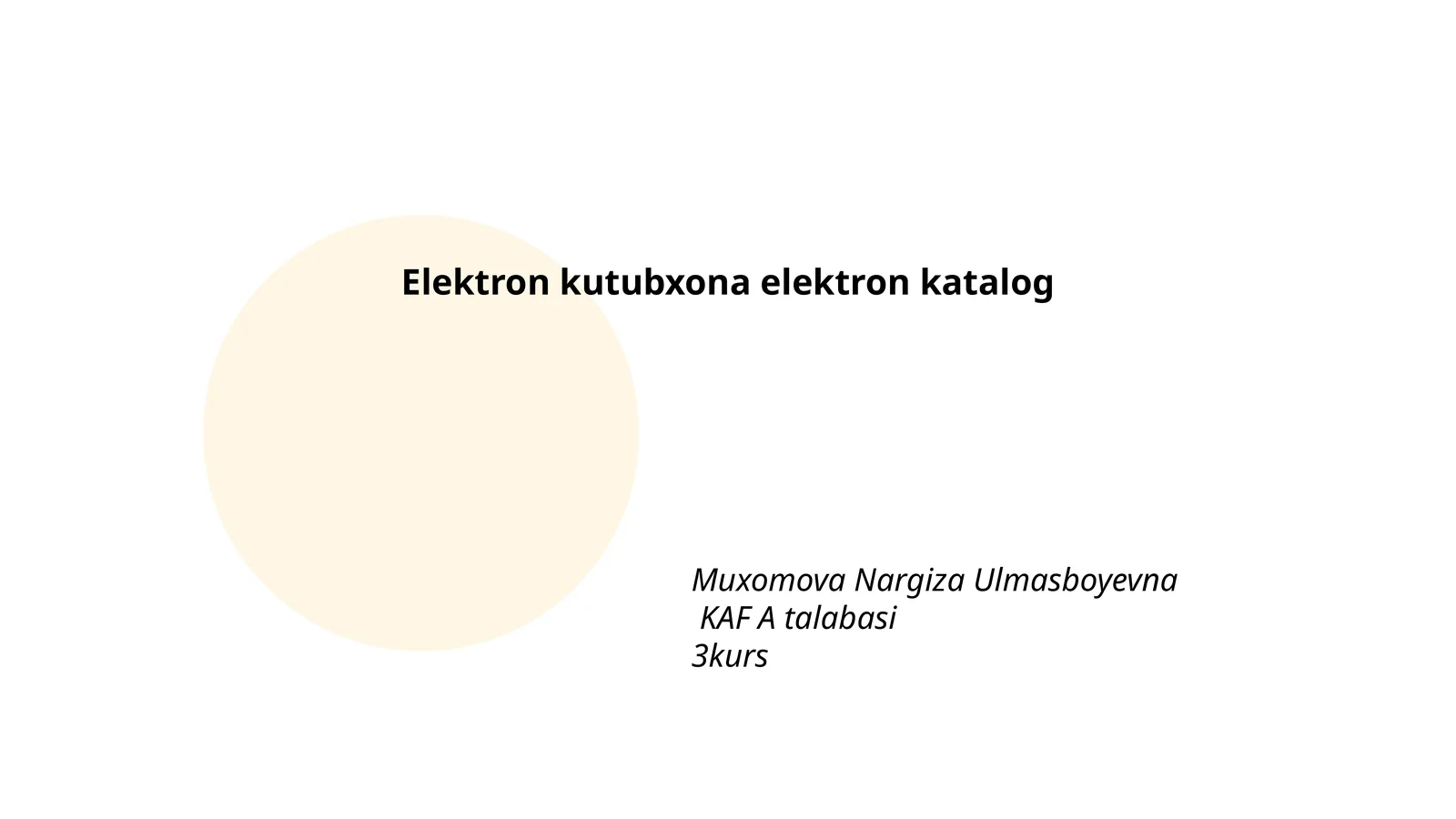 Elektron kutubxona elektron katalog