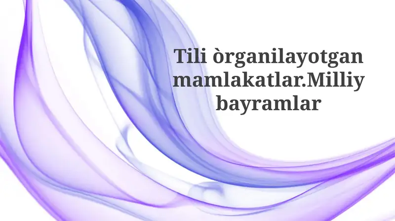 Milliy bayramlar